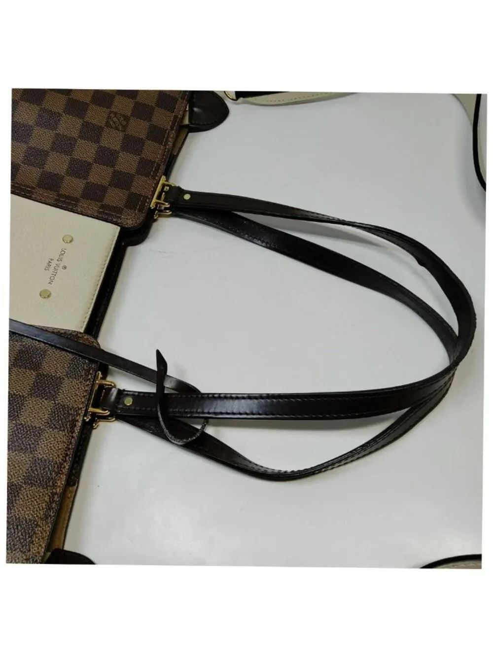 Authentic Louis Vuitton Jersey Damier Ebene Crossbody Tote Bag - Picture 7 of 16